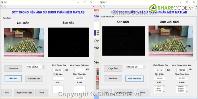 đồ án matlab,nén ảnh matlab,DCT,nén ảnh jpeg,guide matlab,điện tử viễn thông